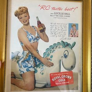 Collector’s Lucille Ball (I Love Lucy) original 1946 vintage advertisement.